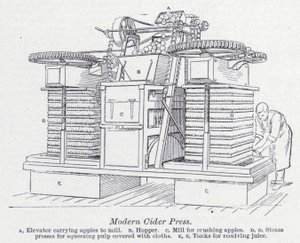 Prensa de cidra moderna (litho) de English School