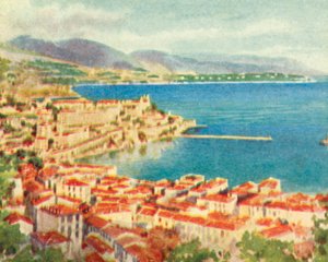 Mónaco, Monte Carlo (litografia a cores) de English School