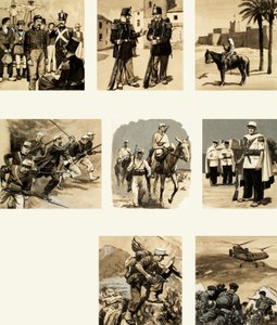 Montagem de imagens relacionadas com a legião estrangeira de English School