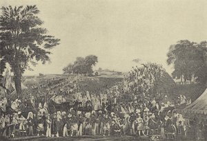 Cerimônia Montem em Salt Hill, 1838 (gravura) de English School