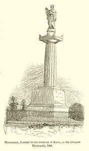 Monumento Erigido à Memória de Knox, na Necrópole de Glasgow, 1825 de English School