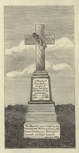 Monumento em Upunka, Nova Zelândia (gravura) de English School