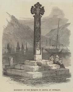 Monumento do Marquês de Argyll em Inverary (gravura) de English School