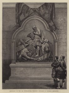 Monumento à 42ª Highlanders, recentemente revelado na Catedral de Dunkeld (gravura) de English School