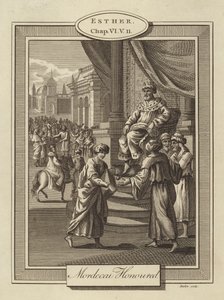Mordecai Honoured, Esther, Capítulo VI, Verso 11 (gravura) de English School
