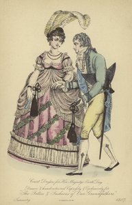 Vestido de Manhã para Senhoras e Senhores (gravação a cores) de English School