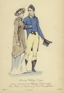 Vestido de Caminhada Matinal para Senhoras e Senhores (gravação a cores) de English School