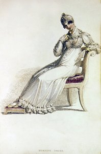 Vestido matinal, placa de moda do Ackermann