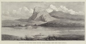 Monte da Santa Cruz (Stavro Vouni), Chipre, Vista de perto de Larnaca (gravura) de English School