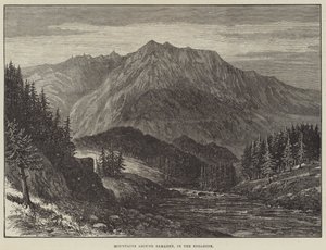 Montanhas ao redor de Samaden, no Engadine (gravura) de English School