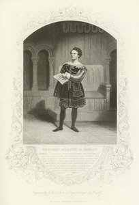 Sr. Barry Sullivan como Hamlet, Ato II, cena ii de English School