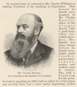 Sr. Charles Russell, falecido Presidente do Instituto de Jornalistas (gravação) de English School