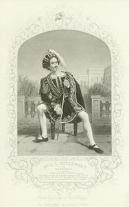 Sr. EL Davenport como Benedick, Muito Barulho por Nada, Ato II, cena iii de English School