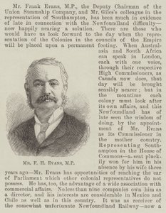 Sr. F H Evans, deputado (gravura) de English School
