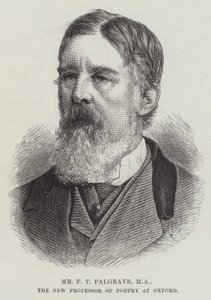 Sr. F T Palgrave, MA, o Novo Professor de Poesia em Oxford (gravura) de English School