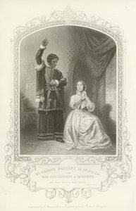 Sr. George Bennett como Otelo e Miss Jane Bennett como Desdêmona, Otelo, Ato IV, Cena II de English School