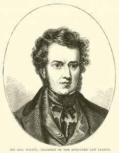 Sr. George Wilson, Presidente da Anti-Corn Law League (gravura) de English School