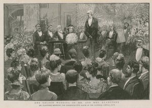 Sr. Gladstone recebendo o álbum comemorativo no National Liberal Club de English School