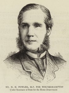 H. H. Fowler, deputado por Wolverhampton (gravura) de English School