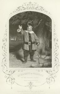 Sr. Hackett como Falstaff, The Merry Wives de Windsor, Act V, cena v