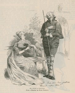 Sr. Henry Irving, ator, como Malvolio de English School