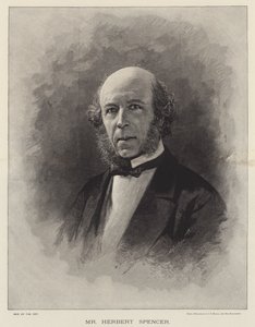 Sr. Herbert Spencer (gravura) de English School