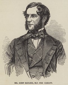 Sr. John Sadleir, deputado por Carlow (gravura) de English School