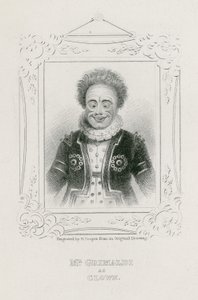 Mr Joseph Grimaldi como palhaço de English School