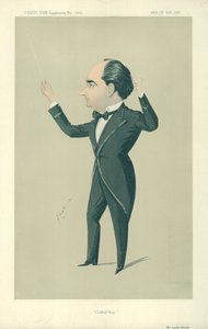 Sr. Landon Ronald, Guildhall Music, 13 de dezembro de 1913, desenho da Vanity Fair de English School