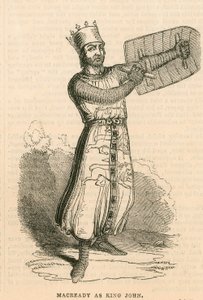 Mr Macready no papel-título da peça King John, Drury Lane Theatre, Londres de English School
