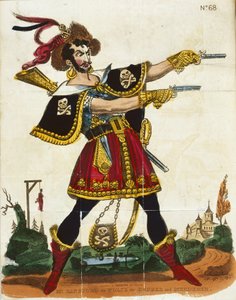 Sr. Ransford como Wolfe o ladrão e assassino, frontispício de 