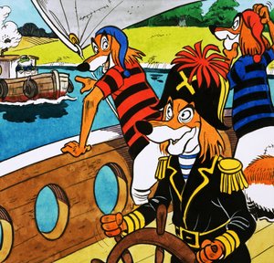 Sr. sapo e piratas do cão de English School