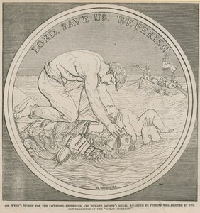 Projeto de Wyons para a Medalha de Naufrágio do Liverpool e Humane Societys de English School