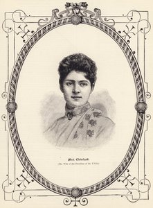 Sra. Cleveland (a Esposa do Presidente dos EUA) (gravura) de English School