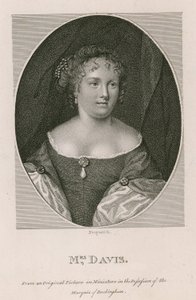 Sra. Davis, de uma foto original em miniatura na posse do Marquês de Buckingham de English School