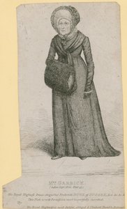 Sra. Garrick (Eva Marie Veigel), tomada em setembro de 1820 de English School