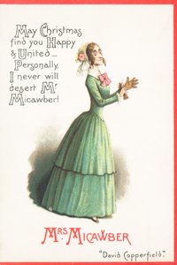 Sra. Micawber, cartão de Natal de English School