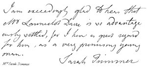 Mrs Sarah Trimmer de English School
