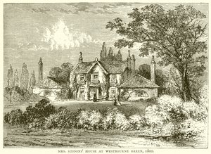Sra. Siddons House em Westbourne Green, 1800