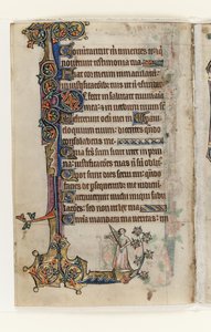 Ms 1-2005, f.175v, do Macclesfield Psalter, Use of Sarum, East Anglia, c.1330 (caneta & tinta e têmpera em velino) de English School