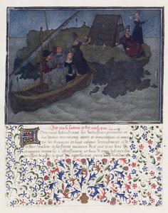 Ms. 2597 Coração, Desejo e Generosidade terra na noite com Noivo e Expectativa na rocha da Companhia e Amizade, edição fac-símile de Livre du Coeur dAmours Espris por René dAnjou (cor de English School