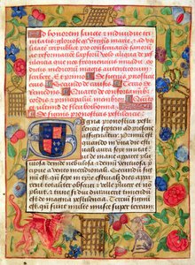 Ms 261 fol.1r Page de uma Coleção de Plague Tracts em Latim e Inglês, c.1500 de English School