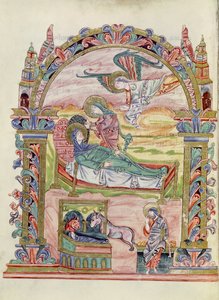 Ms 274 (Y-6) fol.32v Natividade, do Missal de Robert de Jumieges, c.1016 de English School