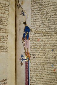 Ms. New Coll 242, f.178r, Comentário sobre a política de Aristóteles por Walter Burley (caneta e tinta sobre velino) de English School