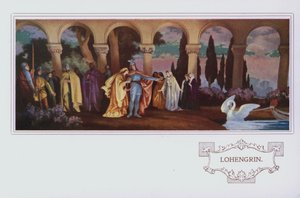 Murais no restaurante Peter Robinson: Lohengrin (cor litho) de English School