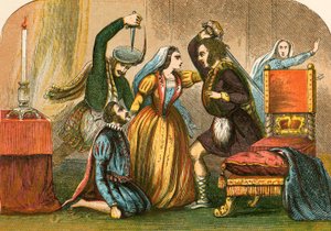 Assassinato de David Rizzio na presença de Mary Stuart de English School
