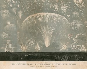 Fogos de artifício nacionais em comemoração da paz com a Rússia, 29 de maio de 1856 de English School