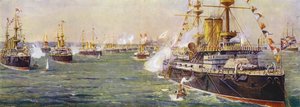 Revisão naval em Spithead para o Jubileu de Diamante da Rainha Vitória de English School