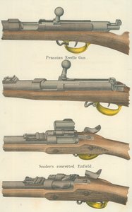 Pistolas de agulha (litografia a cores) de English School