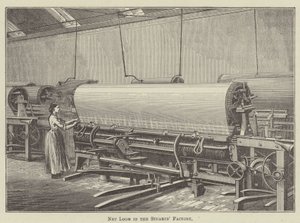 Tear de rede na Fábrica dos Stuarts (gravura) de English School